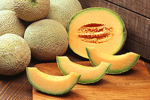 North American "cantaloupes" “We want Arizona families to know where are melons are grown.” -Cindi Pearson of Santa Rosa Produce;  Image via Wikipedia