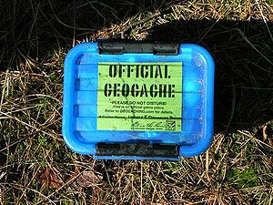 English: Geocache used in the Geocaching sport...