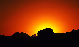 English: Sunset in Superstitions, Arizona - ht...