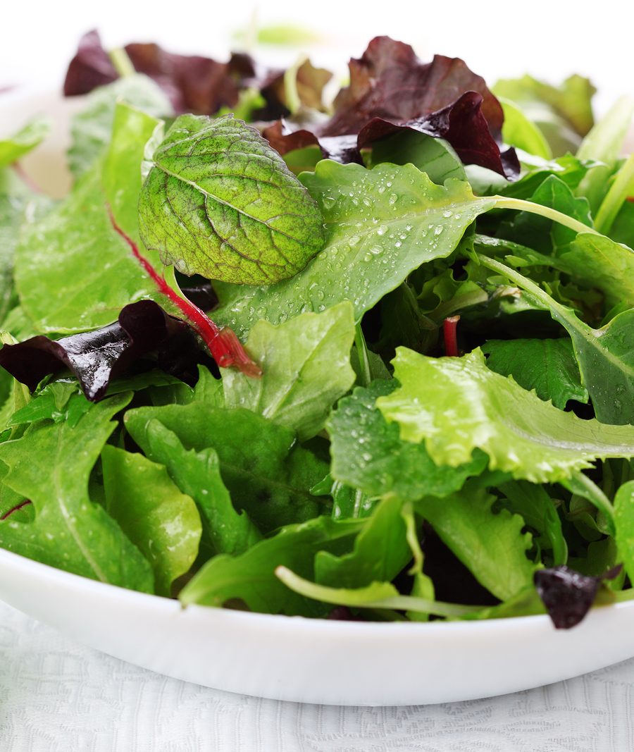 mixed fresh salad leaves