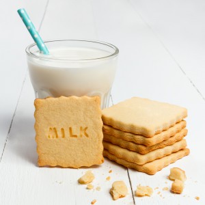 Cookie with MILK sign